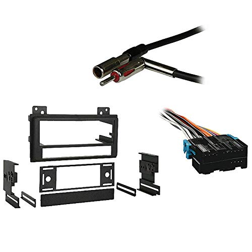 Harmony Audio HA-701858 Compatible with Chevy S 10 Blazer 1995 1996 1997 Aftermarket Radio Harness Adapter, MET13-99-3045 ISO DIN/Double DIN Installation Kit and HA-40GM10 Aftermarket Antenna Adapter