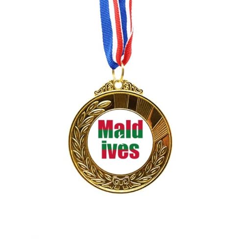Cinta para el primer lugar de la bandera de Maldivas, banda de campeón deportivo