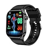 スマートウォッチ 正規品【2026年新登場・2.04インチ大画面】日本製センサー Bluetooth5.3通話機能 睡眠管理 IP68防水 活動量計 スポーツウォッチ 多種類運動モード 文字盤自由設定 iPhone/アンドロイド対応 歩数計 着信通知 遠隔カメラ スマホを探す 天気予報 音楽制御 女性生理管理 Smart Watch 日本語説明書 (ブラックTPU)