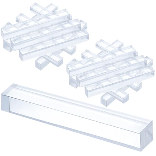 200 Pcs 1/4" X 1/4" X 2" Clear Setting Blocks for Glass Shims