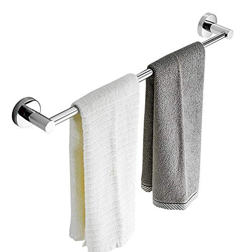 Image of SYNERGY - Premium - Stainless Steel 24 Inch Towel Rod /Towel Rods for Bathroom /Towel Bars /Hangers /Stands /Towel Holders /Bathroom Accessories (Chrome Finish) SY-TH12