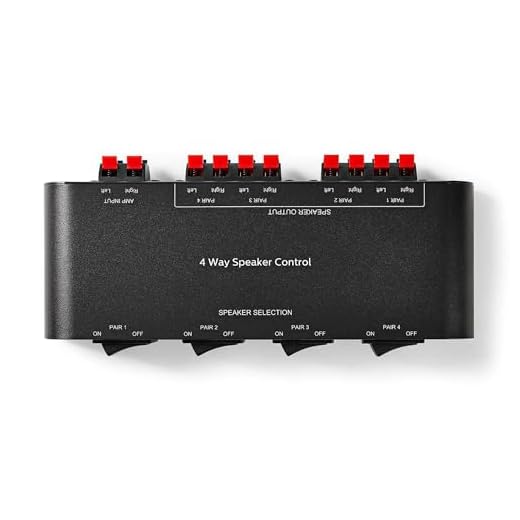 TronicXL högtalare växellåda omkopplare för 2 högtalare par stereo 2 gånger analog ljud strömbrytare switch ingång mjuk ljudbrytare högtalare lådor, 4fach
