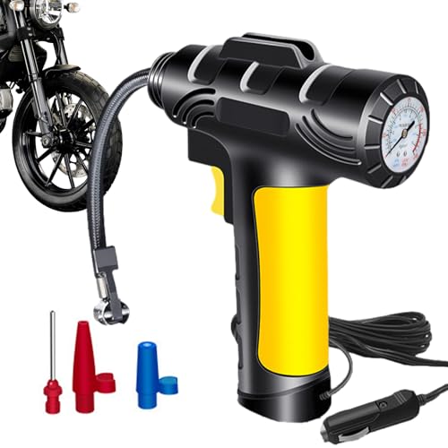 Compressore d'aria portatile per gonfiare pneumatici, con display a pressione,