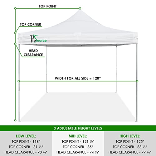 ProSource Pop Up Tent Easy Pop Up Tent Instant Canopy - 10 x 10', White - Thumbnail 4
