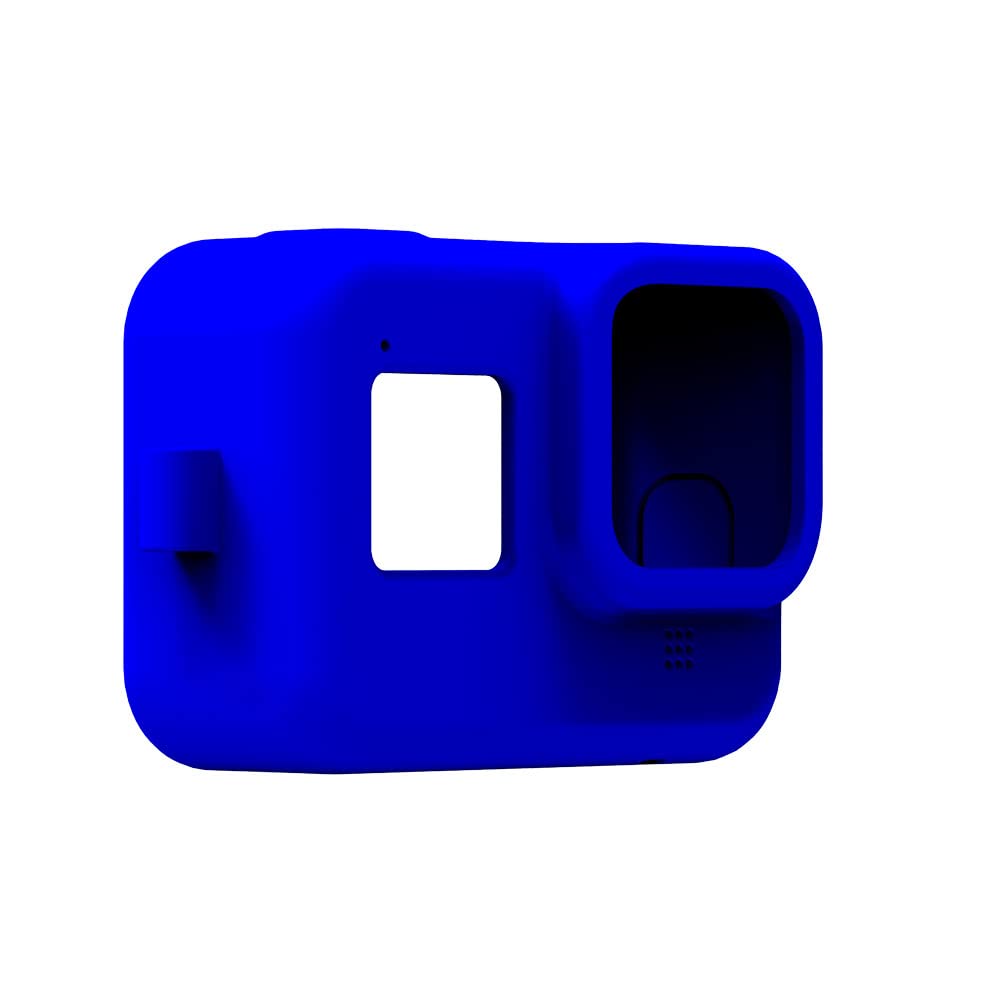 Funda de silicona para GoPro 8 que evita arañazos en la cámara y lente azul 8