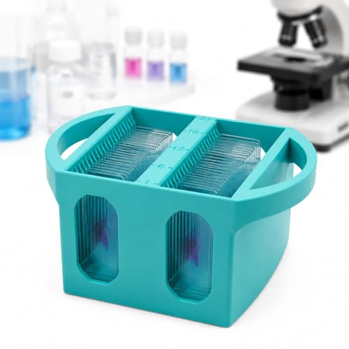 Microscope Slide, Storage Drying Basket, High-Capacity, Color-Coded Slide Organizer, Durable for Laboratory Use