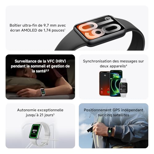 XIAOMI Smart Band 10 Pro – Bracelet connecté Écran AMOLED 174 GNSS indépendant Autonomie 21j Santé sommeil - vue 8