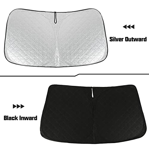 Thickest Foldable Windshield Sun Shade fit for Mercedes Benz Sprinter 2007-2026, Freightliner Cargo Crew Mercedes Sprinter Van Front Window Sunshade Sun Visor Cover Blocks UV Rays Keep Your Car Cooler by ROCCS - Image 4