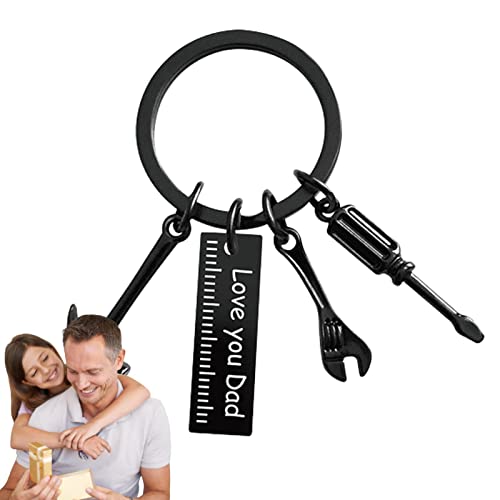 Chaveiro Dad – chave fenda, mini ferramentas manuais aço inoxidável ajustável, chave carro ferrament