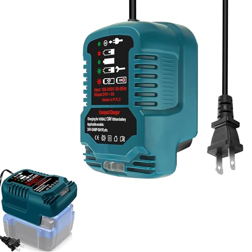Replacement for Kobalt 24V Battery Charger, Compatible with Kobalt 24-Volt Lithium Battery KB624-03 KB524-03 KB424-03 KB224-03 (110V Input for Home Use)