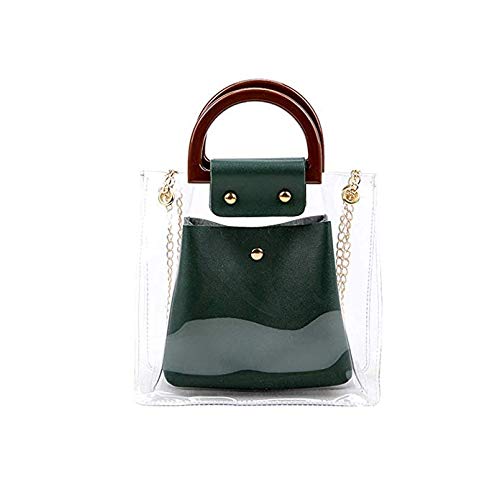 Sac à bandoulière transparent pour femme avec chaînette en métal chic