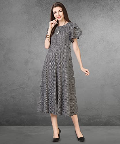Image of QIQI Women's Crepe A-Line Maxi Casual Dress
