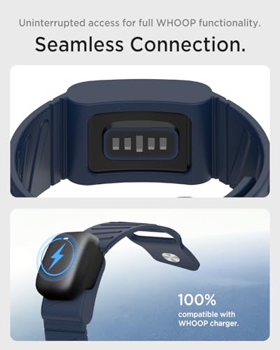 Miimall Elastyczny Silikonowy Pasek Zamienny Kompatybilny z Whoop 5.0/4.0 Sport Band, Regulowany Pasek z Silikonu Twill dla Whoop 5.0/4.0 Tracker Paski na Rękę dla Mężczyzn i Kobiet Ciemnoniebieski