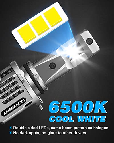 Novsight 9005 9006 Led Headlights Combo, 26000 Lumens 110W Super Bright Led Headlight Bulbs Conversion Kits, 9005/Hb3 For High Beam 9006/Hb4 For Low Beam, 6500K Cool White Ip68 Waterproof, Pack Of 4 #TOP4