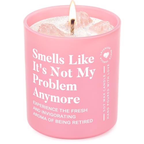 Musaecoin Retirement Gift for Woman, Men- 10oz Lavender Scented Soy Wax Candle- Funny 2026...
