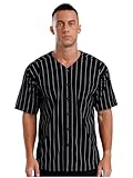 Photo Gallery inlzdz camicia uomo a righe manica corta maglia da baseball cassacca da baseball traspirante giacca sportiva con bottoni uniformi di baseball bowling streetwear nero bianco m Photo Gallery inlzdz camicia uomo a righe manica corta maglia da baseball cassacca da baseball traspirante giacca sportiva con bottoni uniformi di baseball bowling streetwear nero bianco m