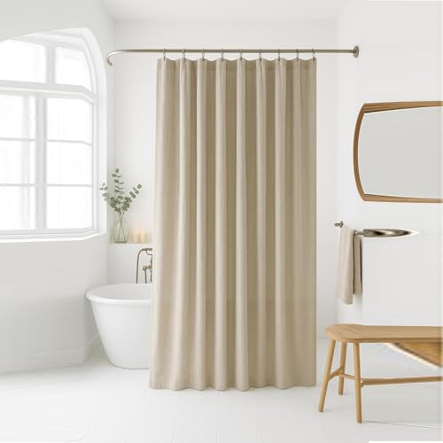 Rideau de douche imperméable en lin anti-éclaboussures 180 x 230 cm - 3