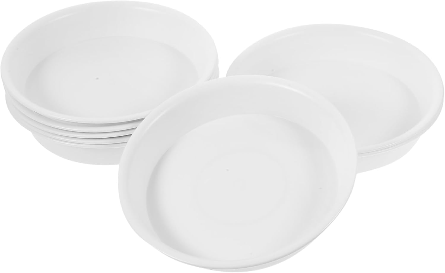 POPETPOP 5sets Plant Pot Tray Round Plant Saucer Drip Tray Outer Prevents Water Leakage Easy to Move Durable 8pcs*5