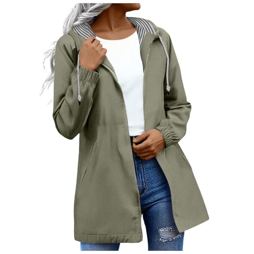 Rain Jacket Women Packable Waterproof Raincoats Plus Size Hooded Rain Coats Lightweight Windbreaker with Pockets