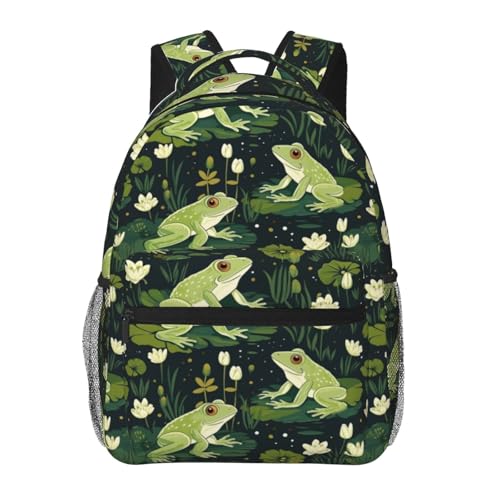amepay Mochila de trem vintage, mochilas para viagens, mochila de presente para crianças, mochila casual para laptop, 29 x 14 x 40 cm, Sapo, 11.4 x 5.9 x 15.7 inches, Mochilas Daypack