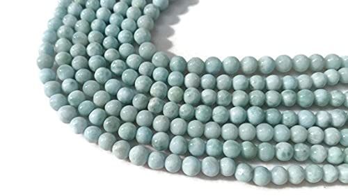 Larimar perles rondes 5mm LKBEADS fil de 16 pouces pierre naturelle création bijoux collier bracelet