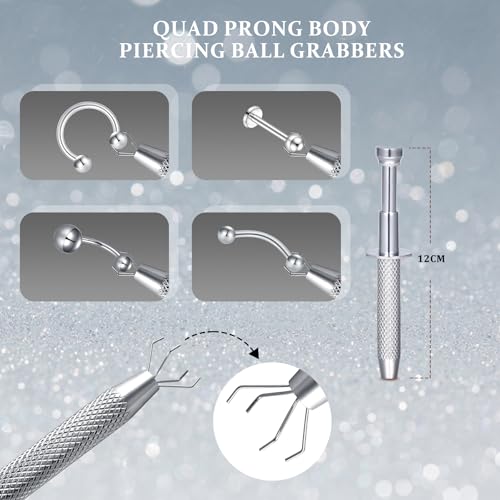 MODRSA MODRSApiercing wechselhilfe piercing zange 4 Krallen öffner ür Änderung von Ohr Lippe Bauchnabel Zunge Nasen Augenbrauen Piercings