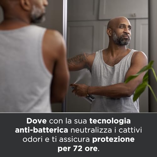 Dove Deodorante Dove Men + Care Invisible Fresh Spray Advanced Care, Deodorante Uomo, con 1/4 Crema Idratante, Formula Idratante e Anti-Macchia, Protezione Fino a 72 Ore, 6 Pezzi da 150 ml - Immagine 4