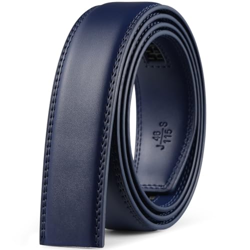 Image of Founders & C Mens Leather Ratchet Belt Strap Only 1 3 /8 inch Without Buckle,Replacement Strap Suitable for 40MM Slide Buckle