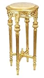 waschtisch marmorplatte antik Material: Massivholz Casa Padrino Barock Beistelltisch mit cremefarbener Marmorplatte Rund Gold 70 x 35 cm Antik Stil - Telefon Blumen Tisch
