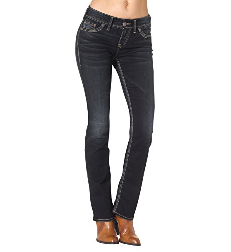 Jean bootcut Silver Jeans Suki Mid pantalon denim femme brut L33