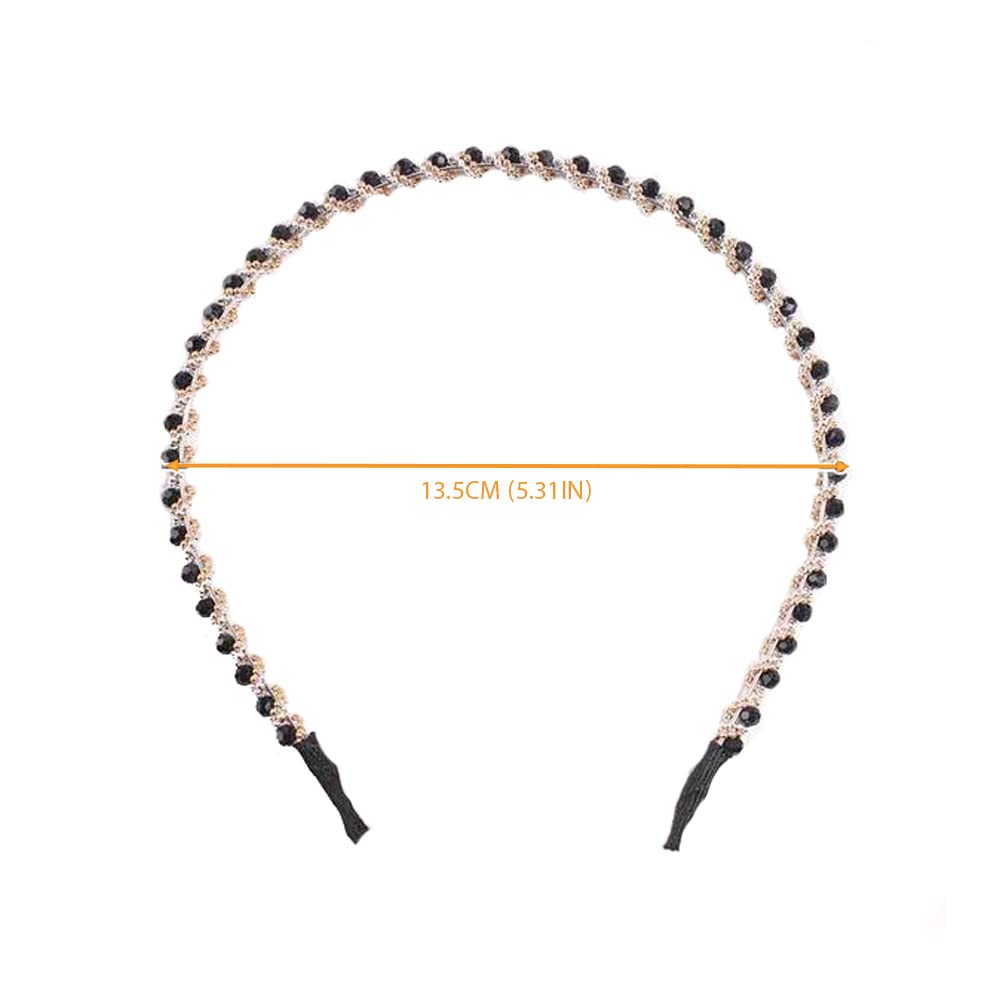 Oenothera 5 Pieces Fashion Crystal Hair band, Imitation Diamond Headband, Non-Slip Hard Hair Hoop for Dancing Parties - Image 2