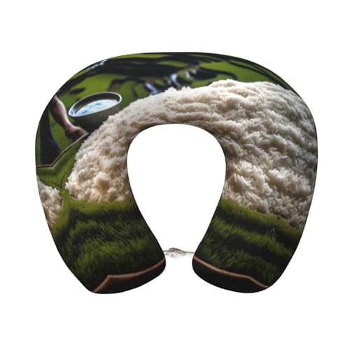 Almohada viscoelástica 30 cm x 25 cm negra para viaje