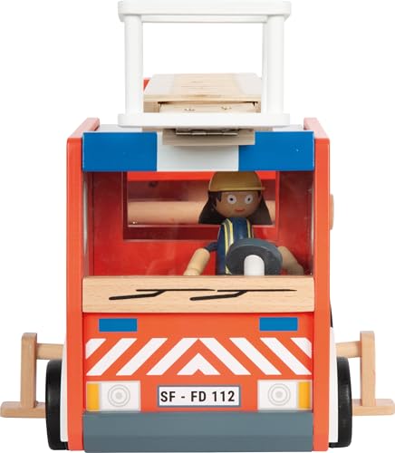 Small Foot Camion De Pompiers En Bois Jouet Avec Accessoires Pour Enfants - vue 8