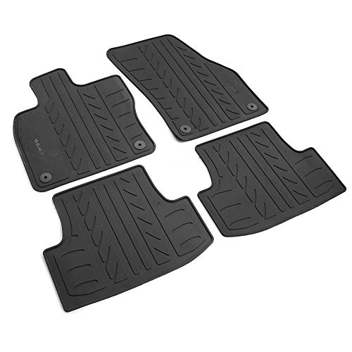 Tapis en caoutchouc anti-glisse tout temps SEAT 575061500041 imperméable noir