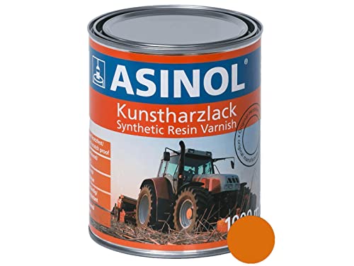 ASINOL RAL 2011 Tieforange - 1.000 ml Kunstharzlack - Hochglanz - Indoor & Outdoor - Witterungsbeständig
