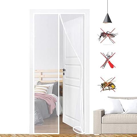 CGUOZI Magnetic Screen Door, 105x200cm(41x79inch) with Heavy Duty Keep Away from Mosquitoes Curtain for Door Curtains Keep Bugs Out Lets Fresh Air In Cover