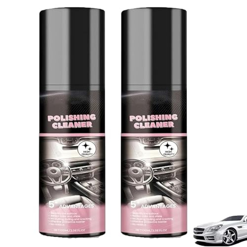 Nicetopu Polishing Cleaner, Car Interior Cleaner & Protectant, Waterless Spray Wax for Leather, Plastic & Rubber, Restores Shine & Repels Dust, for All Cars