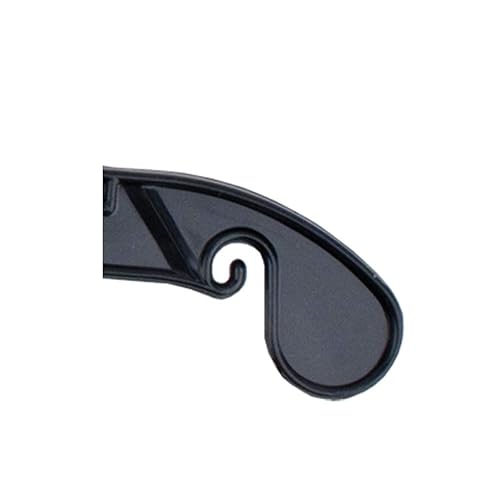 Miniatura 3 de NAHANCO Perchas de plástico para camisas para niños, peso superpesado, 12 pulgadas, negro con gancho negro (paquete de 100)