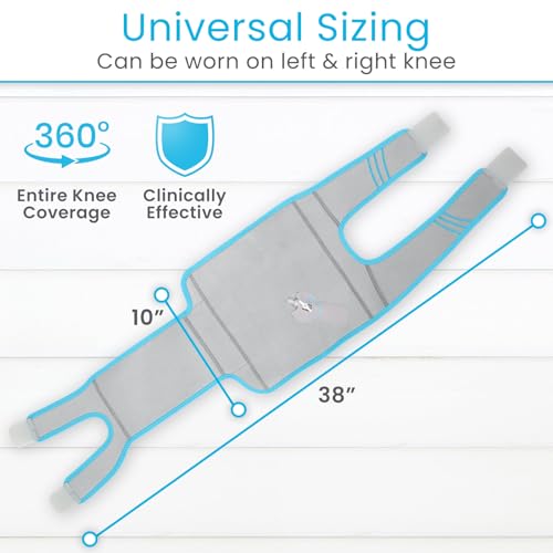 Vive Compression Knee Ice Wrap – Reusable Brace with Air Pum...