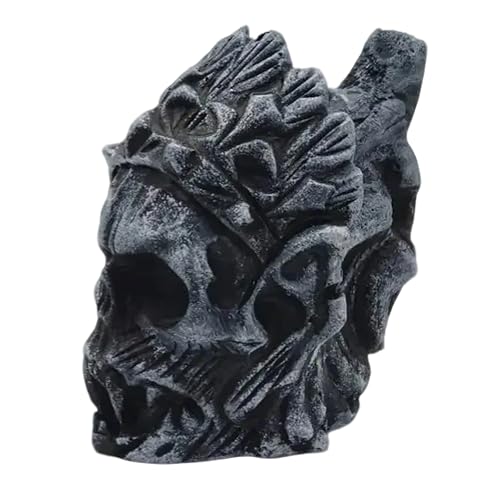 Aztekische Todespfeife 125+ Dezibel Menschliche lauteste Schreie antike Aztekenpfeife für Halloween Dia De Los Muertos einzigartige Geschenke für Horror- und Geschichtsfans (Schwarz A)