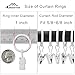 AMZSEVEN 44 Pack Metal Curtain Rings with Clips, Drapery Clips with Rings, Drapes Rings 1 inch Inner Diameter, Fits Diameter 5/8 inch Curtain Rods, White