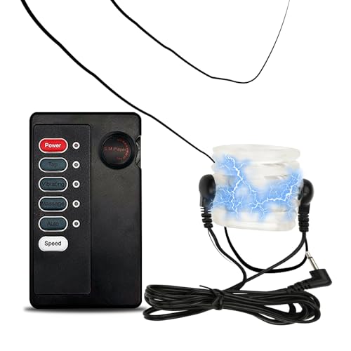 Penisring Hodenring CBT Elektro Cockring Dehnbar Elektroschock Hodenbrecher BDSM Keuschheitsgürtel Electric Shock Transparenter Silikon Estim Sexspielzeug Hodensack Dehnung Flirtspielzeug für Männer