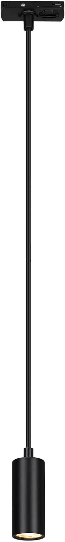 BRILONER - Sistema de raíles Rail Lámpara LED colgante, regulable, combinable, accesorios, tracklight, lámpara LED colgante, lámparas, lámpara de techo, lámpara de techo, 40x100mm (DxH), negro