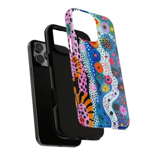 Coque rigide iPhone 16 Pro Max motif floral artistique brillant haute résolution