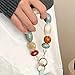 Beaded Phone Charm Mixed Color Plaid Stone Phone Chain Purse Charms Cute Keychain Wristlet Key Chain Accessories for Women Girl Resin Bag Charms for Handbags Cellphone Wrist Strap for Camera Keychains