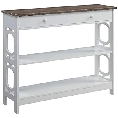 Convenience Concepts Omega 1 Drawer Console Table, Driftwood Top / White Frame 41aMThdclXS. SS400
