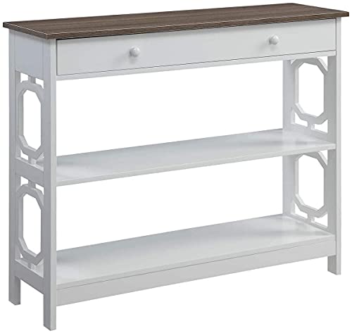 Convenience-Concepts-Omega-1-Drawer-Console-Table-Driftwood-Top-White-Frame 41aMThdclXS