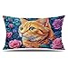 Cuscini per Divano Gatto Federe Cuscini Divano 30x50 cm Set di 1 Velluto Copricuscini Rettangolari Stampa a Doppia Faccia Copricuscini Decorativi con Cerniera Invisibile, Room Decor, Rosa Q9-523 immagine