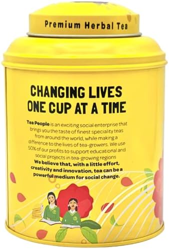 Tea People Ginger Root Pieces, Loose Herbal Tea In A Tin Caddy, 125 g