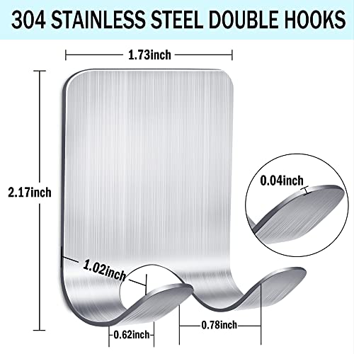 Kofani Razor Holder For Shower, 4 Pack Stainless Steel Razor Holder Hooks, Waterproof Self-Adhesive Shaver Holder Hanger Hooks For Bathroom Kitchen To Organize Loofah Robe Towel Plug Coat #TOP1